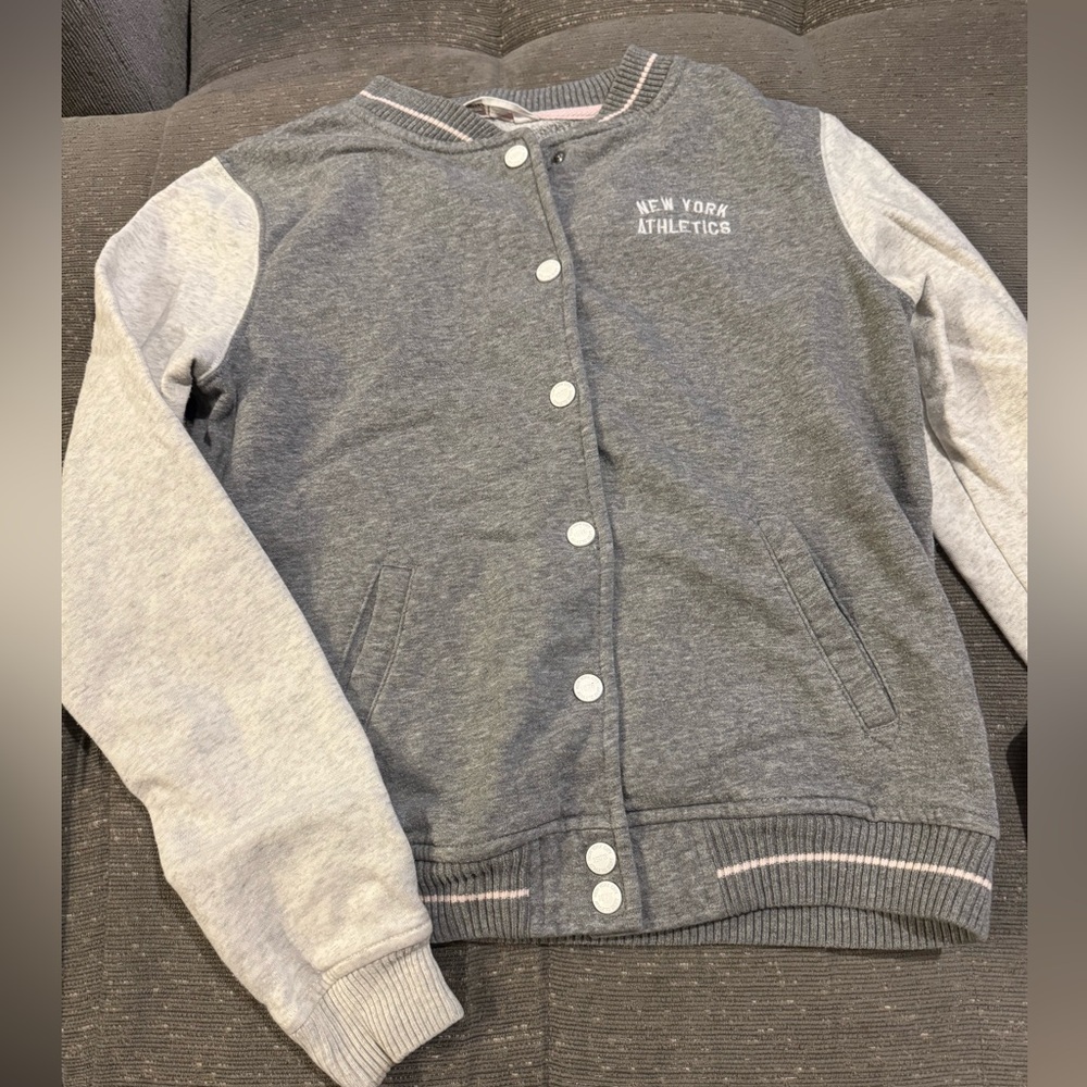 H&M Gray and White Kids Athletic Sweatshirt